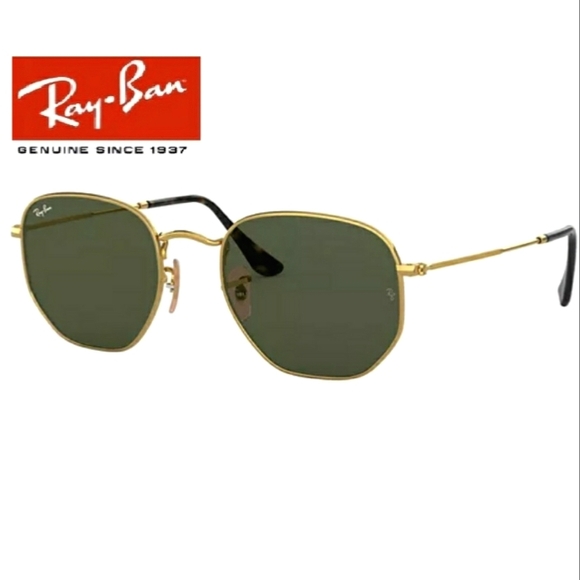 Ban Hexagonal Sunglasses Ray Ban Green And Gold Ray-Ban Hexagonal